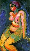 Alexei Jawlensky Seated Female Nude painting